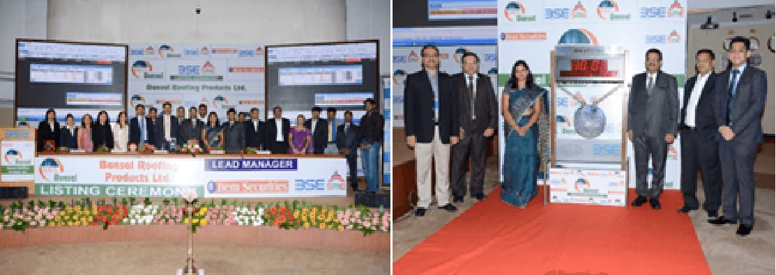 Initial Public Offereing Ceramony at “BSE” at Mumbai-2014